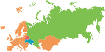 Yandex俄语主要国家搜索占有率